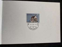 Schweiz 1981 Faltkarte 50 Jahre Postamt Zürich 44 Zürichberg