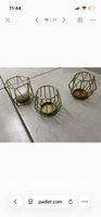 24 stk. Geometrische Kerzenhalter Gold Höhe 8 cm