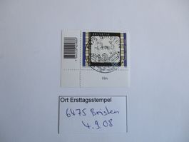 Voll Ort Ersttagsstempel 6475 Bristen