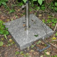 Granitfuss für Sonnenschirm, Räder, Griff, schwer und stabil