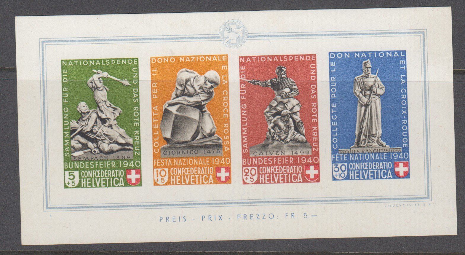 Alle Briefmarken: Bloc Pro Patria 12 neuf** – Gebraucht aus Boécourt von Denteles66