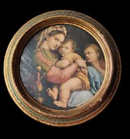 Riproduzione vintage "Madonna della Seggiola" da Raffaello