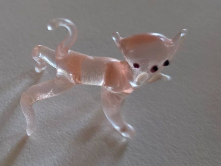 Statuette: 2 farbige Glas Katzen 3,4 cm Katze Tier Figur – Usato da Walterswil BE venduto da Lonitti