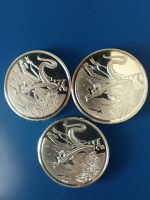 3 x 20.- Fr. Gedenkmünze Schlangenkönigin 1995, SILBER