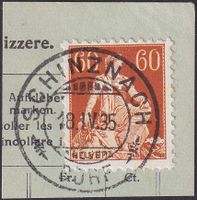 Vollstempel: SCHINZNACH DORF (AG): 18.APR.1935 auf Nr.140z.