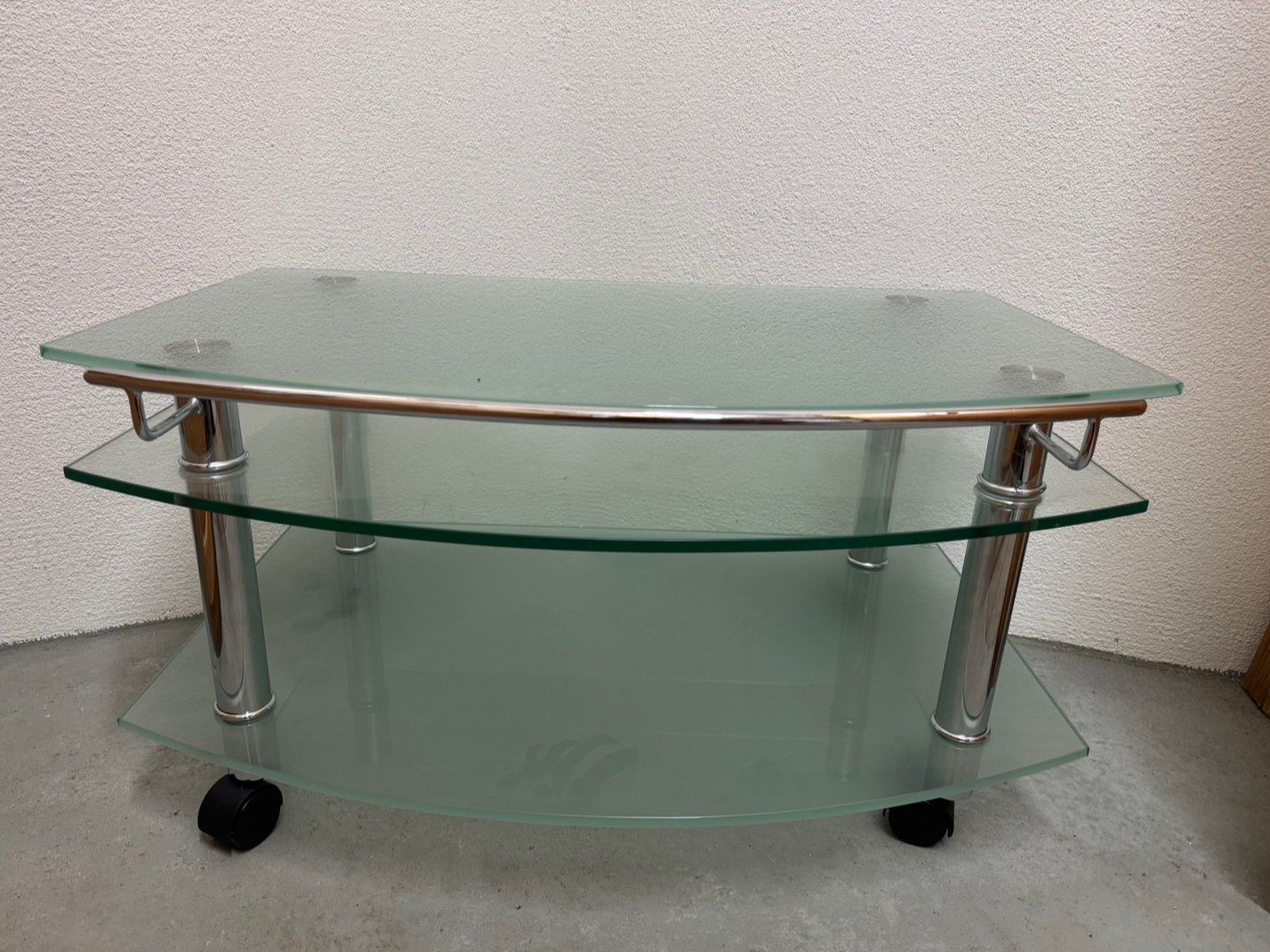 Livique Mobili TV: Fernsehmöbel Glas/Edelstahl – Usato da Schnaus venduto da sueg01