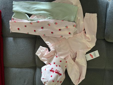 Mädchen Kleidung Set 3-teilig rosa Gr.86 neu