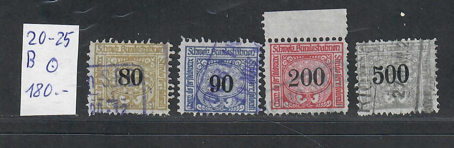 Tutti i francobolli: 1919: Eisenbahnmarken Nr.20B-25B gestempelt. – Nuovo (secondo la descrizione) da Endingen venduto da briefmarkenmeier57