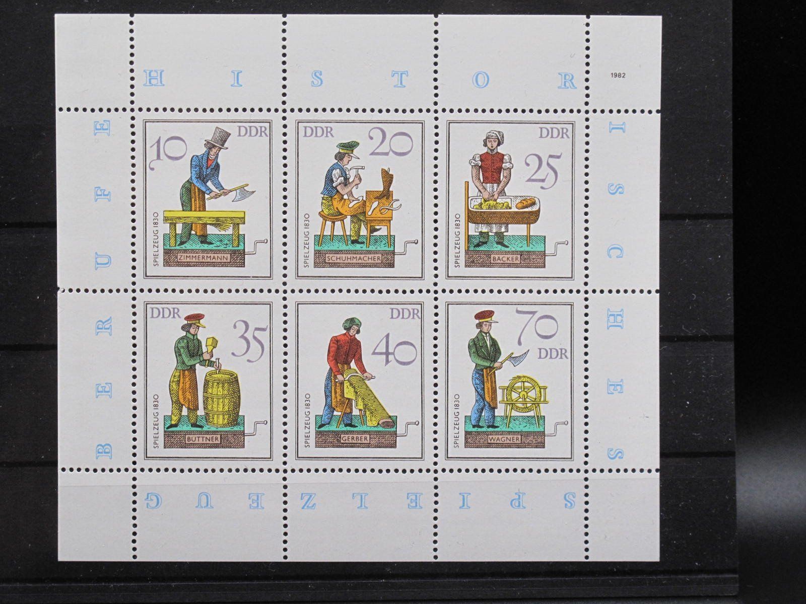 Alle Briefmarken: DDR 1982 Historisches Spielzeug III ** – Gebraucht aus Wil SG von fva01