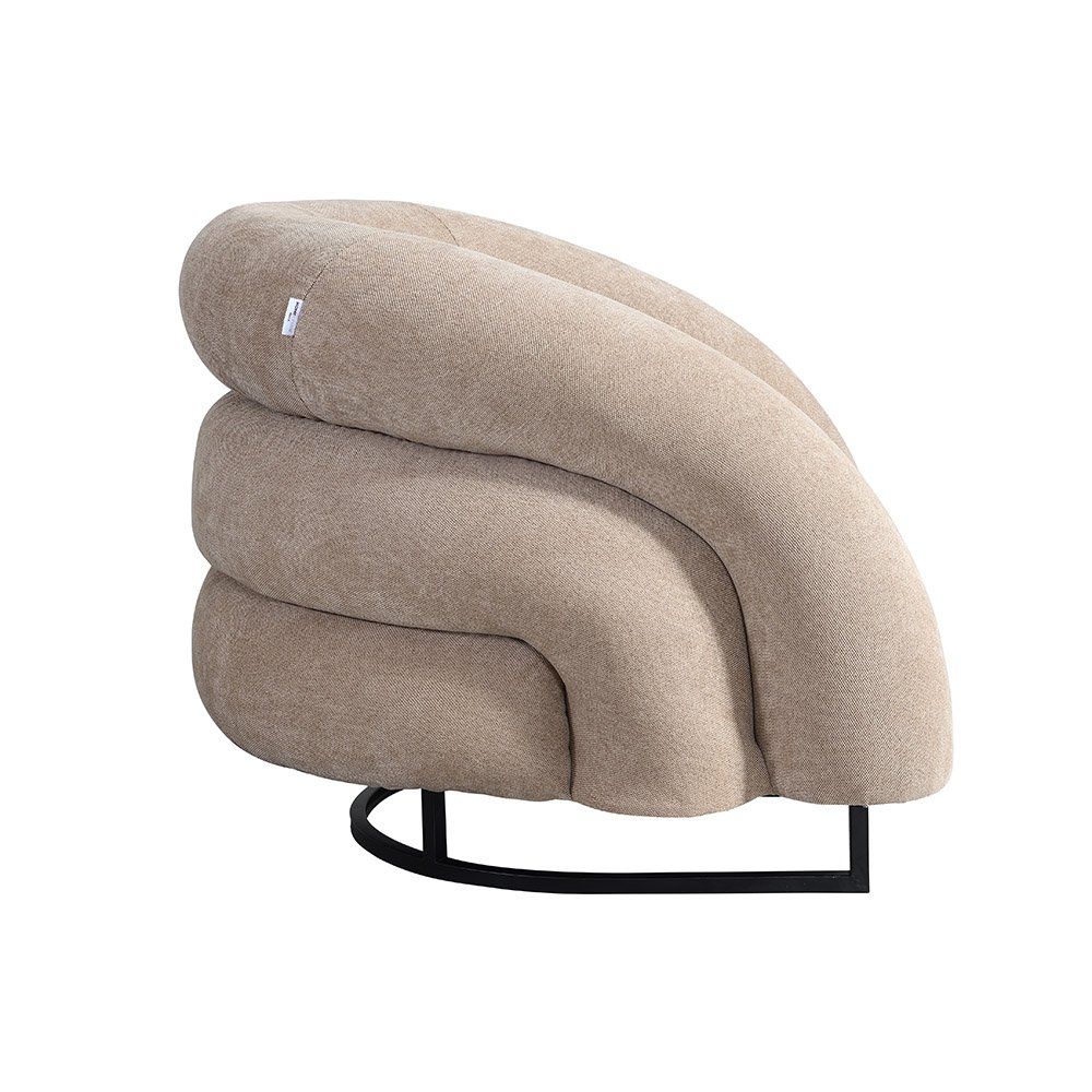 Sessel: Premium Sessel CLARA Samtgewebe - Beige – Neu und originalverpackt aus Wallenwil von toesstal-vertrieb 4