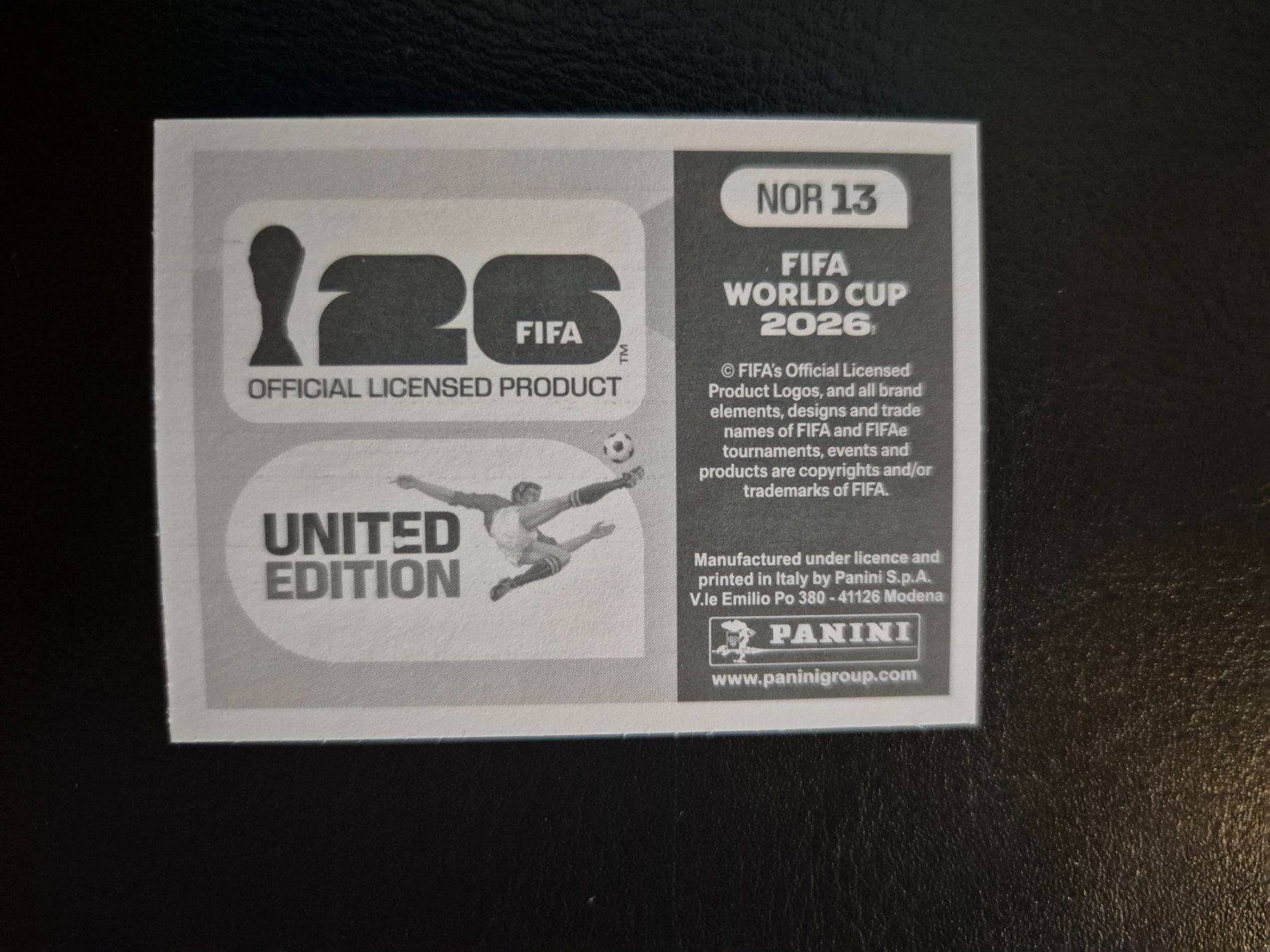 Panini Carte collezionabili: Panini WM 26 NOR 13 – Nuovo (secondo la descrizione) da Rorschacherberg venduto da AJ3108 1