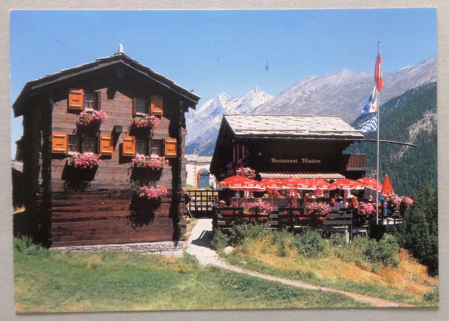 Ansichtskarten: Restaurant Blatten 1750 m ü.M. – Gebraucht aus Fétigny von Billy2miny