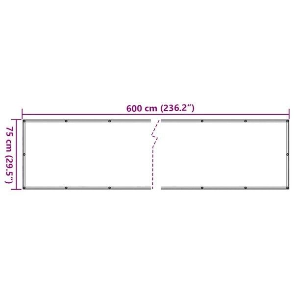 Altri Accessori: Écran d'intimité de balcon anthracite 600x75 cm PVC – Nuovo e nell'imballaggio originale da Palézieux venduto da bantouklan1 5