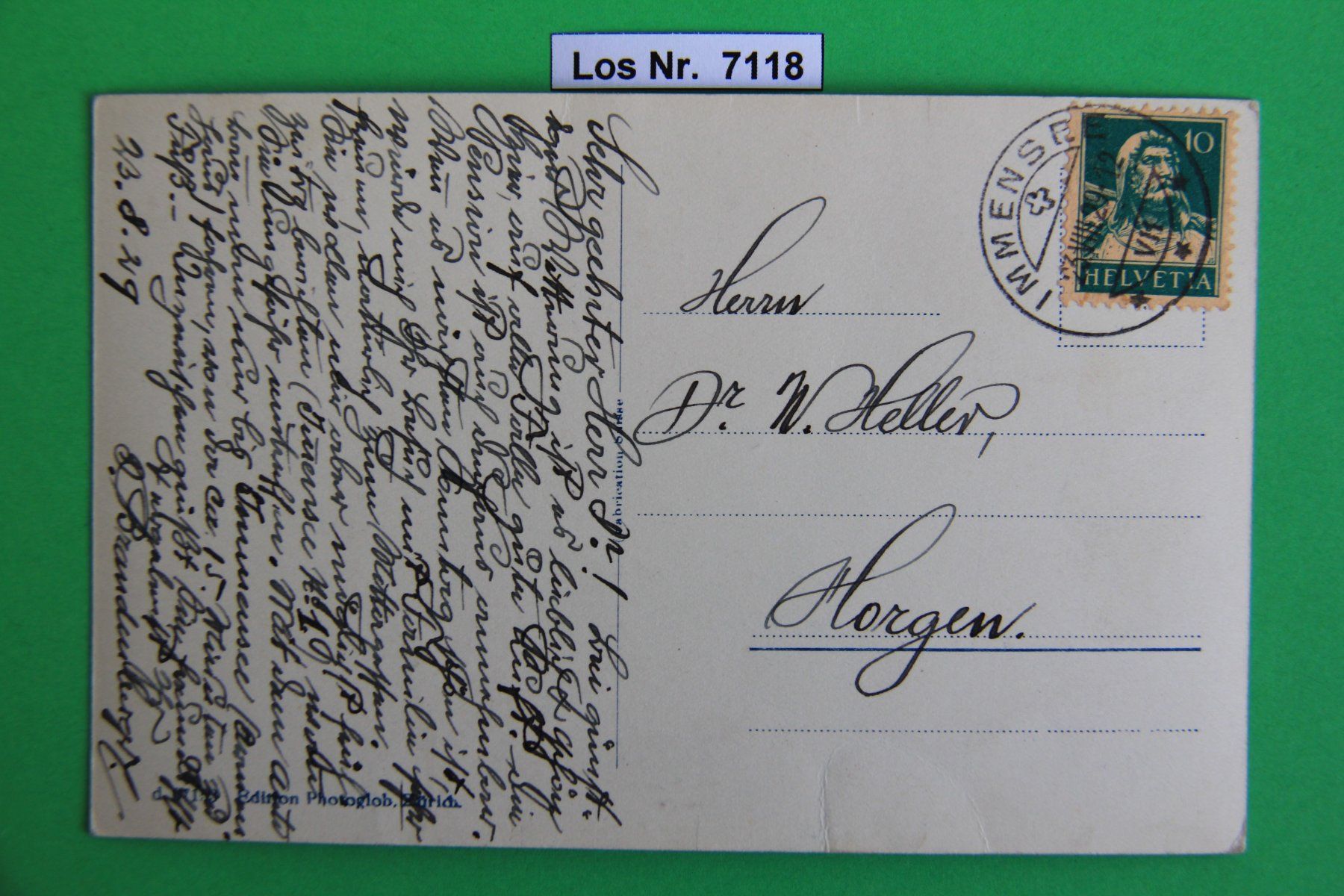 Cartoline postali: CH Ansichtskarte Immensee 20iger Jahre              Los 7118 – Usato da Volken venduto da jukon65 1