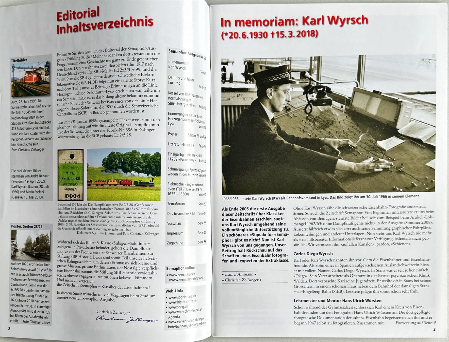 Riviste & Magazine: Semaphor Sommer 2018 Nr. 58 – Nuovo e nell'imballaggio originale da Murgenthal venduto da View 1