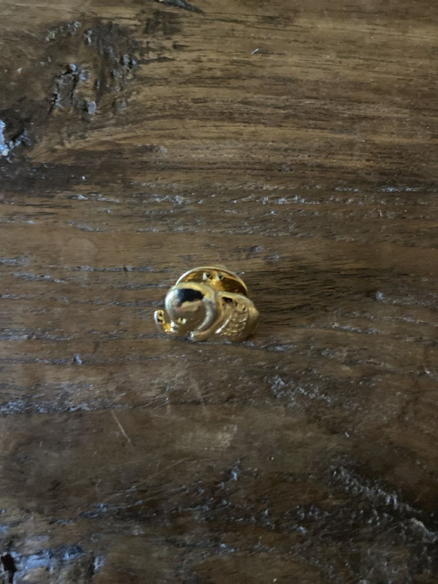 Placchette & Badge: Pins dorée éléphant  🐘✨ – Usato da Genève venduto da captus