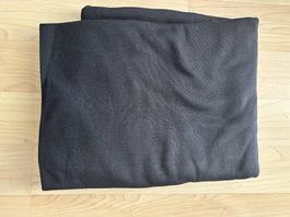 Mitteldicker Merino-Wolljersey schwarz