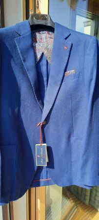 Veston, sportlich, mittelblau.  Linea Sartoriale Milano