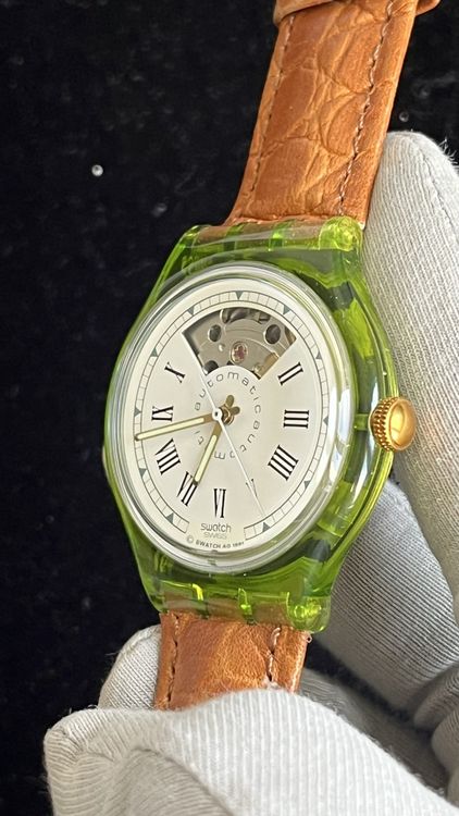 Swatch Montres: Swatch Automatic Uhr mit Lederband, Vintage, Rarität! – Neuf (Voir description) à Grenchen par chththl 6