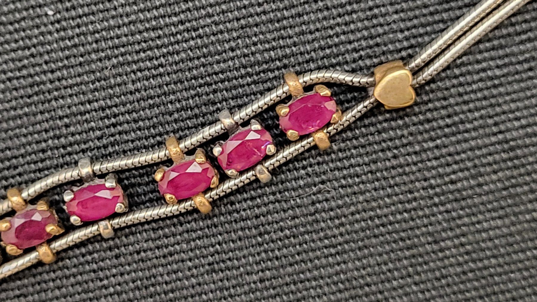 Armbänder & -reifen: Silber-Armband mit Rubinen – Gebraucht aus Basel von spinne02 4