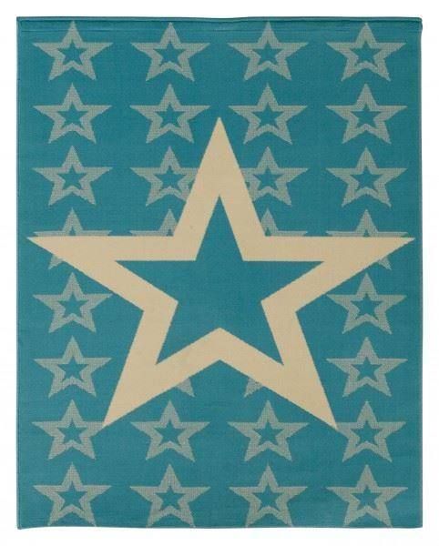 Tappeti: Designer Velours Teppich-STERNE-hellblau – Nuovo e nell'imballaggio originale da Rupperswil venduto da big-one-sale 1