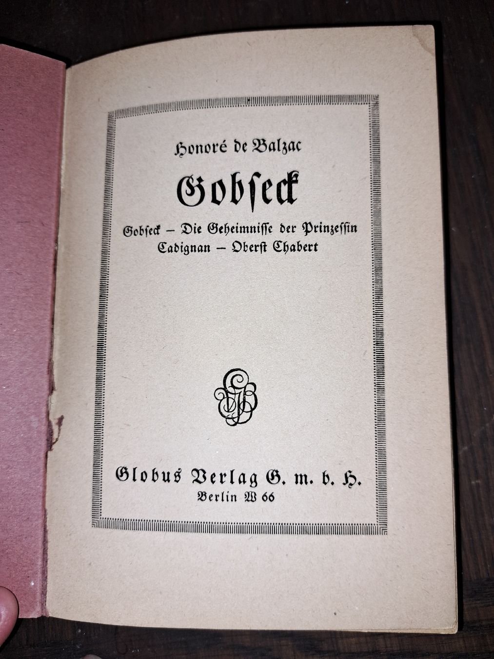 Libri: Balzacs Ausgewählte Werke: Gobseck antik – Usato da Kölliken venduto da Upcycling-by-Mc-TAM 1