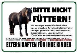 Blechschild-PFERDE-BITTE NICHT FÜTTERN
