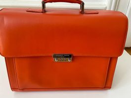 Giorgio Fedon 1919 Mallette en cuir italien --orange