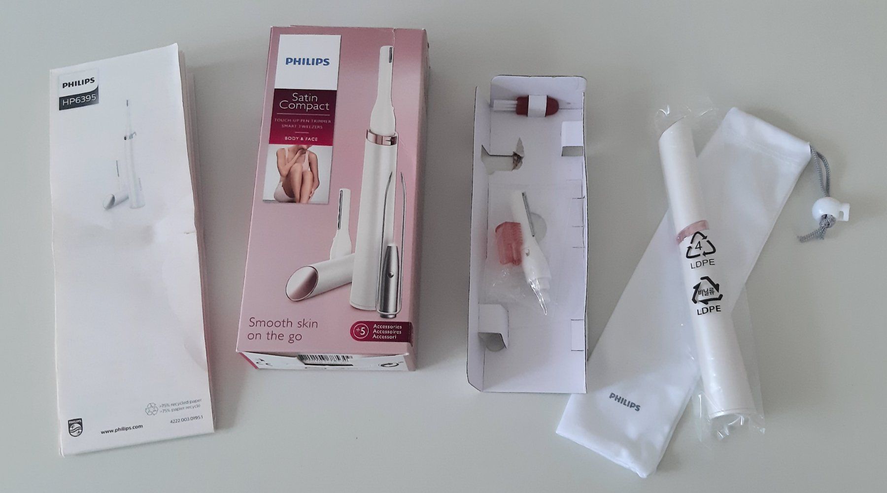 Philips Cura del viso: Pinzette Philips Satin Compact Body&Face – Nuovo (secondo la descrizione) da Mellingen venduto da formi17