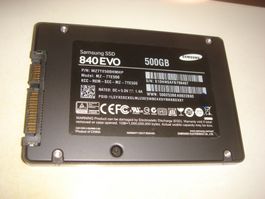 1 stück 500gb ssd. Samsung 840 evo. Getestet. Siehe Details