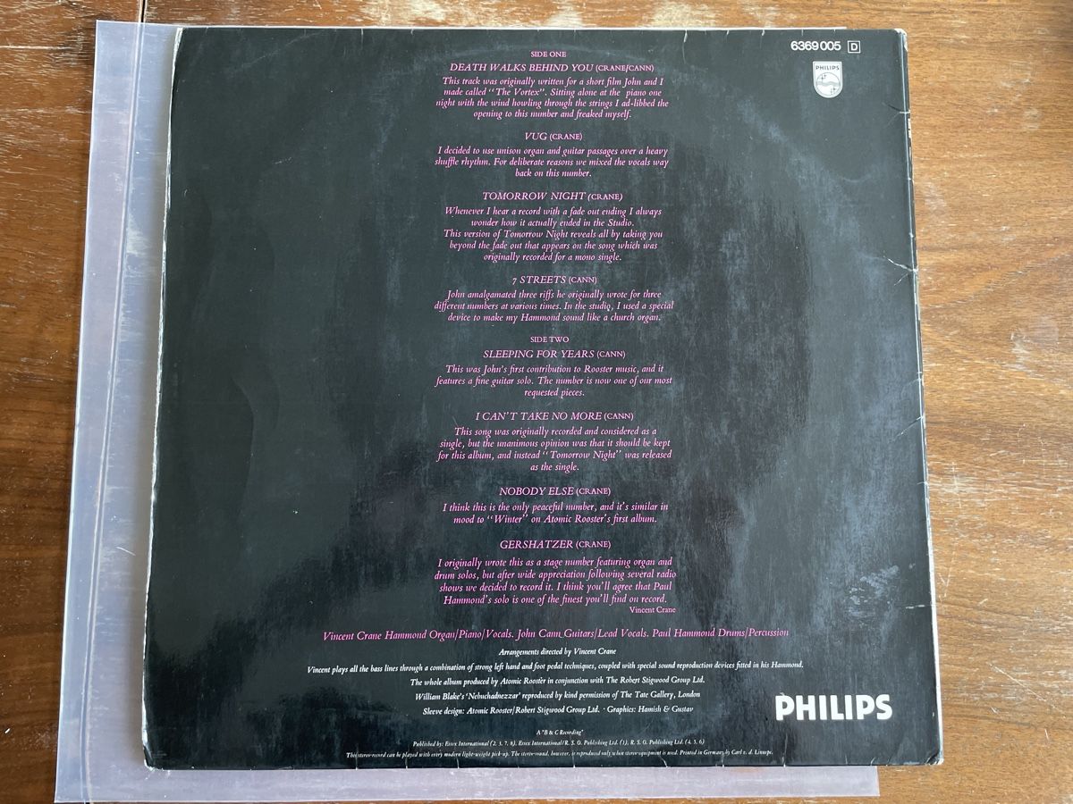Dischi in vinile: Atomic Rooster - Death Walks Behind You – Usato da Bern venduto da rxbenx 3