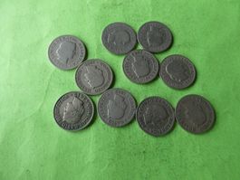 Schweiz ab 1881, Konvolut uralte 10-Räppler