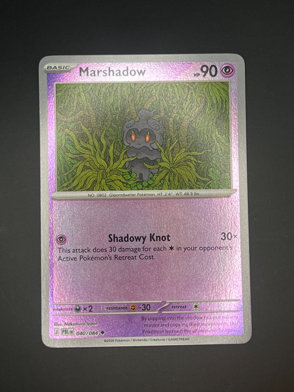 Pokémon Carte collezionabili: Pokemon Marshadow Reverse 040/084 PBL EN – Usato da Winterthur venduto da WintiCollect