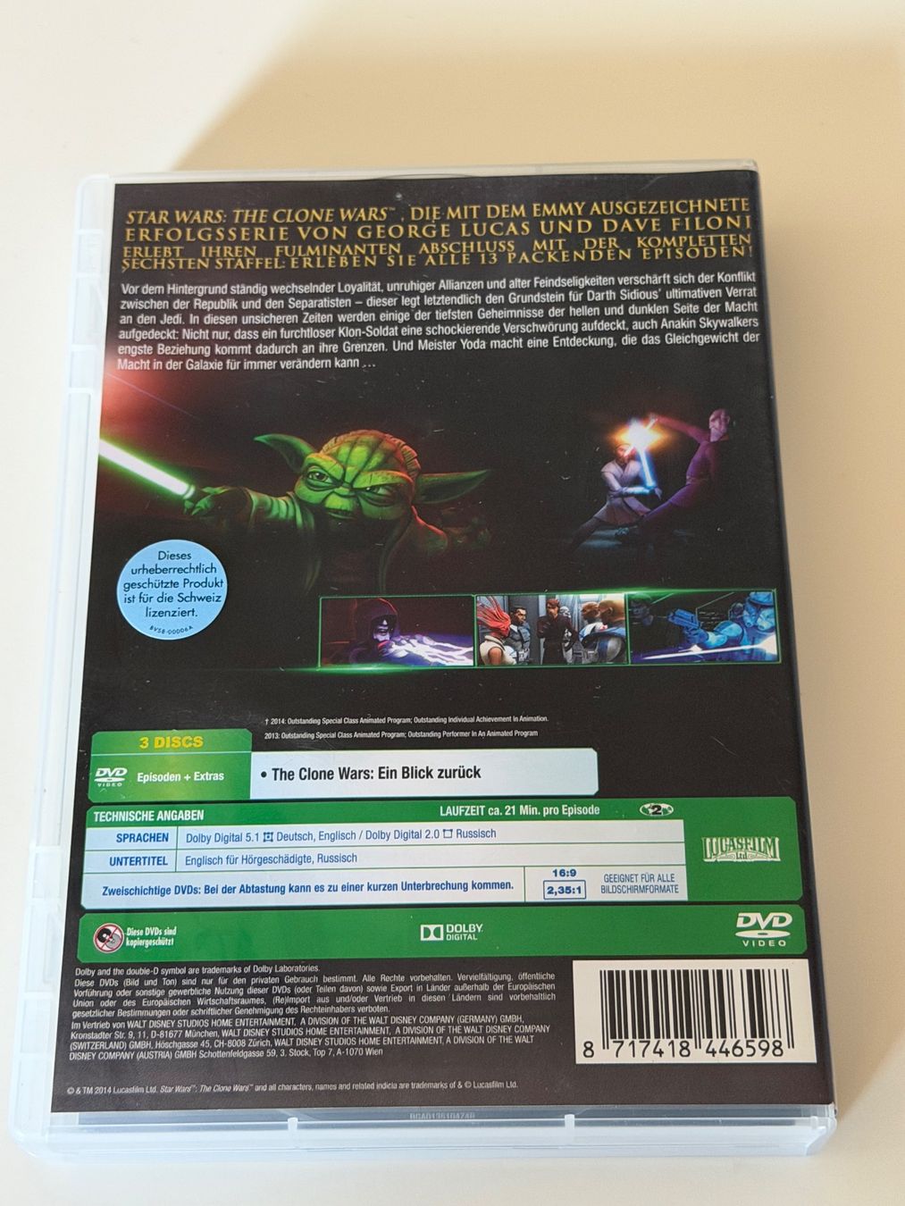 Tutti i DVDs: Star Wars The Clone Wars Staffel 6 DVD Box Set – Usato da Altstätten SG venduto da sheamus 1