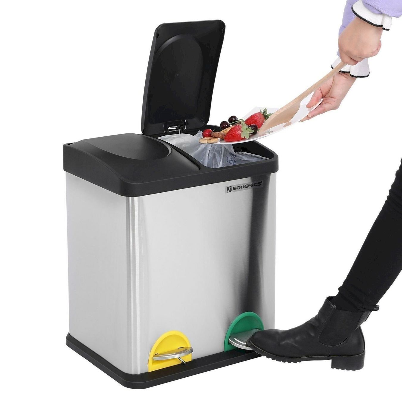 Abfalleimer: SONGMICS Mülleimer 30L Abfalleimer – Neu und originalverpackt aus Bottighofen von zaap 4