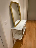 Konsolentisch OHNE Wandspiegel Gold Marmoroptik neuwertig