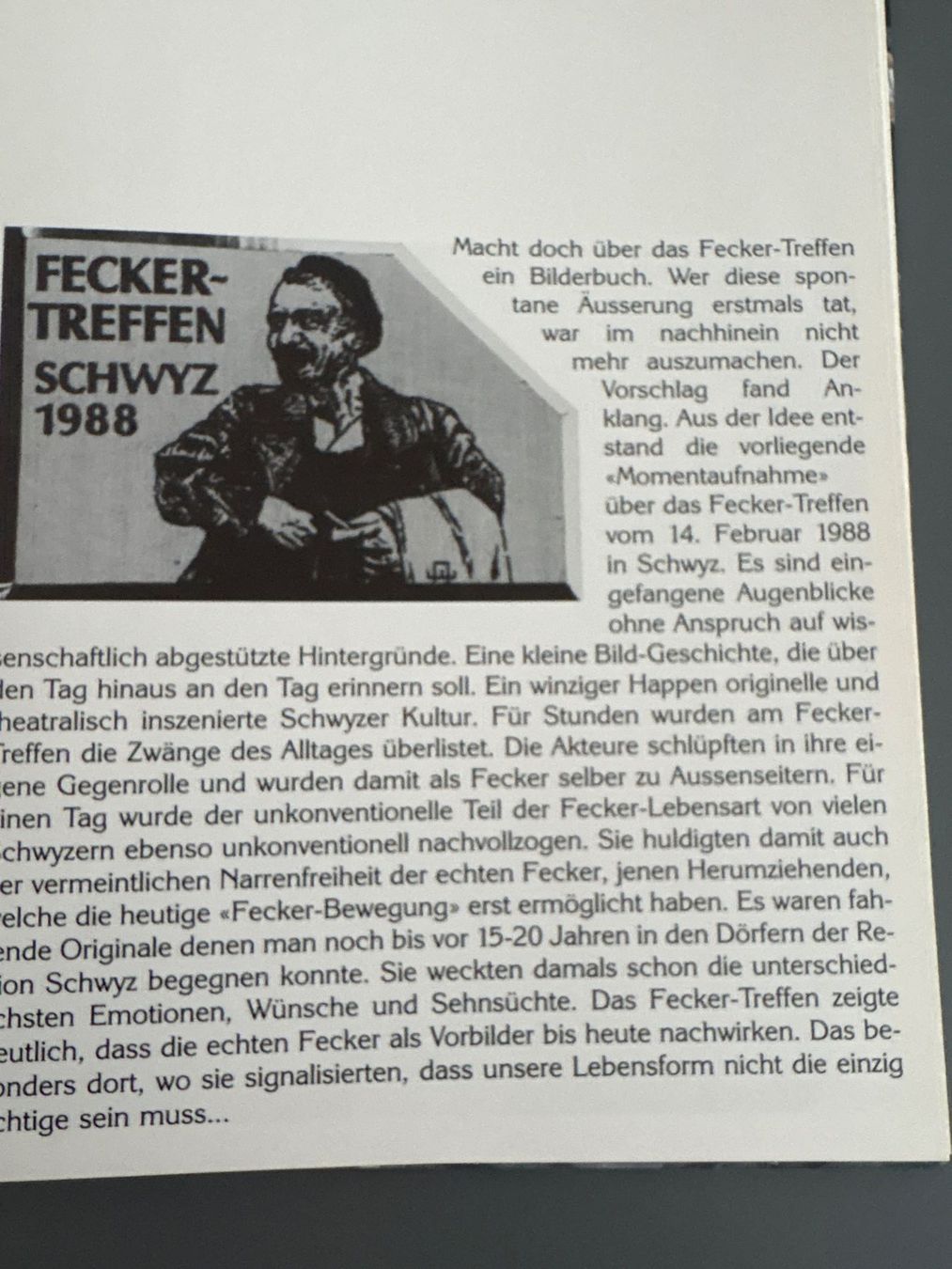 Libri: Fecker Treffen Schwyz Bildband - 1988 – Usato da Ibach venduto da lisch3 6
