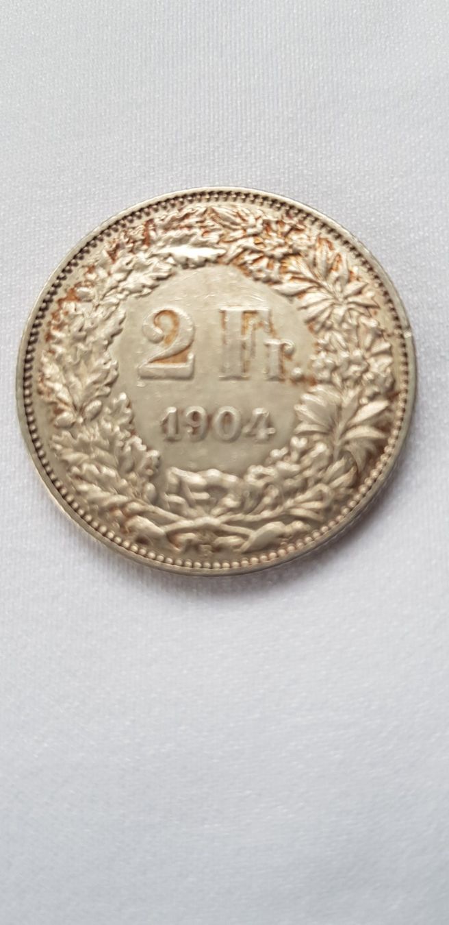Alle Münzen: 2 Franken 1904 Schweiz – Gebraucht aus Dällikon von Toyfan 4