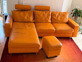 Stressless E200 Leder (Paloma) Ecksofa mit Longchair