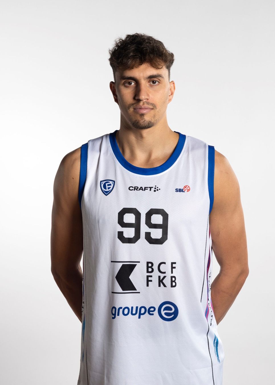 Canottiere & Pantaloni: Natan Jurkovitz #99 - Maillot et short – Usato da Fribourg venduto da FribourgOlympicB 4