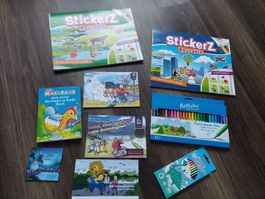 Malbücher / Farbstifte / Filzstifte / Stickerhefte NEU