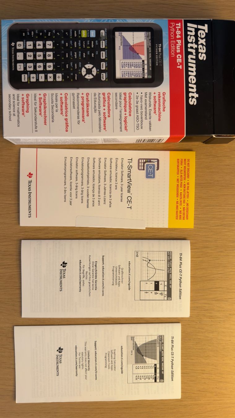 Texas Instruments Calcolatrici tascabili: Texas Instruments TI-84 Plus CE-T Python Edition – Nuovo (secondo la descrizione) da Neuenhof venduto da MagicBear57 9