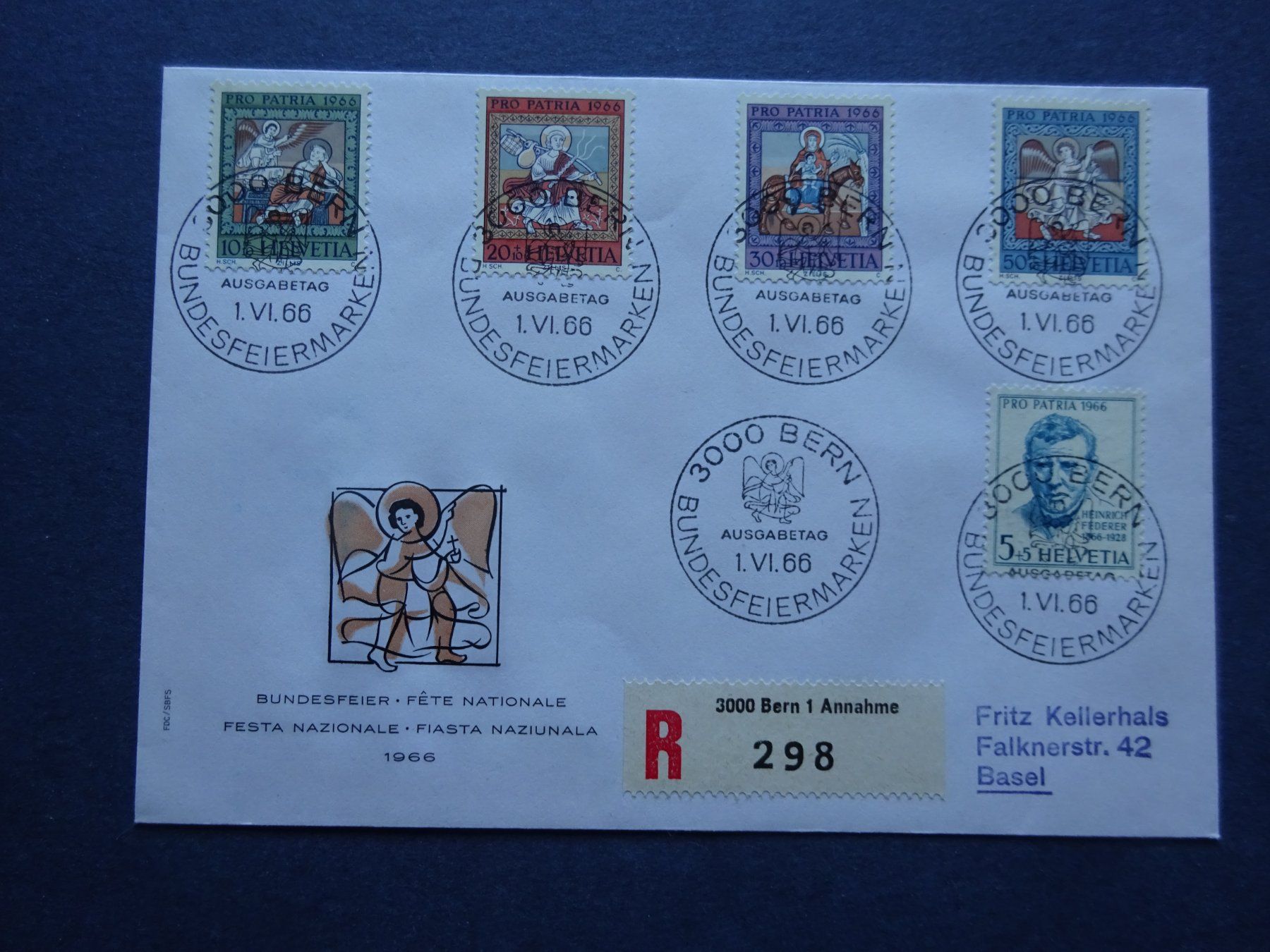 Tutti i francobolli: 1966 Pro Patria FDC Kellerhals – Usato da Appenzell-Steinegg venduto da adi1975