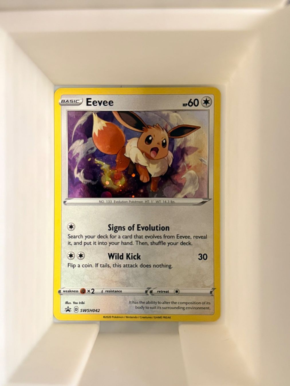 Pokémon Sammelbilder & Trading cards: Carte Promo Eevee (Évoli) SWSH042 (EN) – Neu (gemäss Beschreibung) aus Middes von man_bfn8