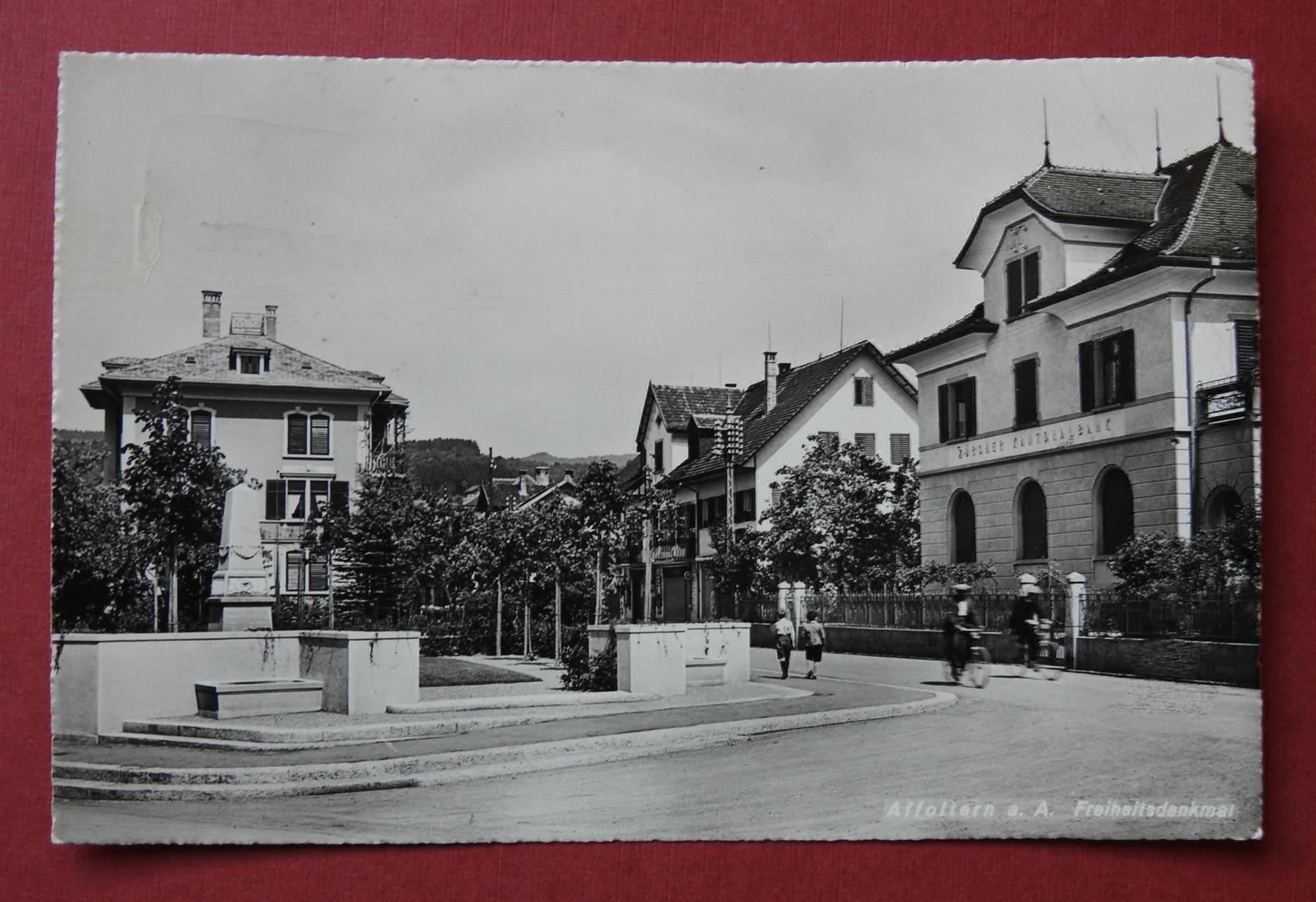 Cartoline postali: Affoltern a. A. Freiheitsdenkmal – Usato da Rain venduto da 999-800-K