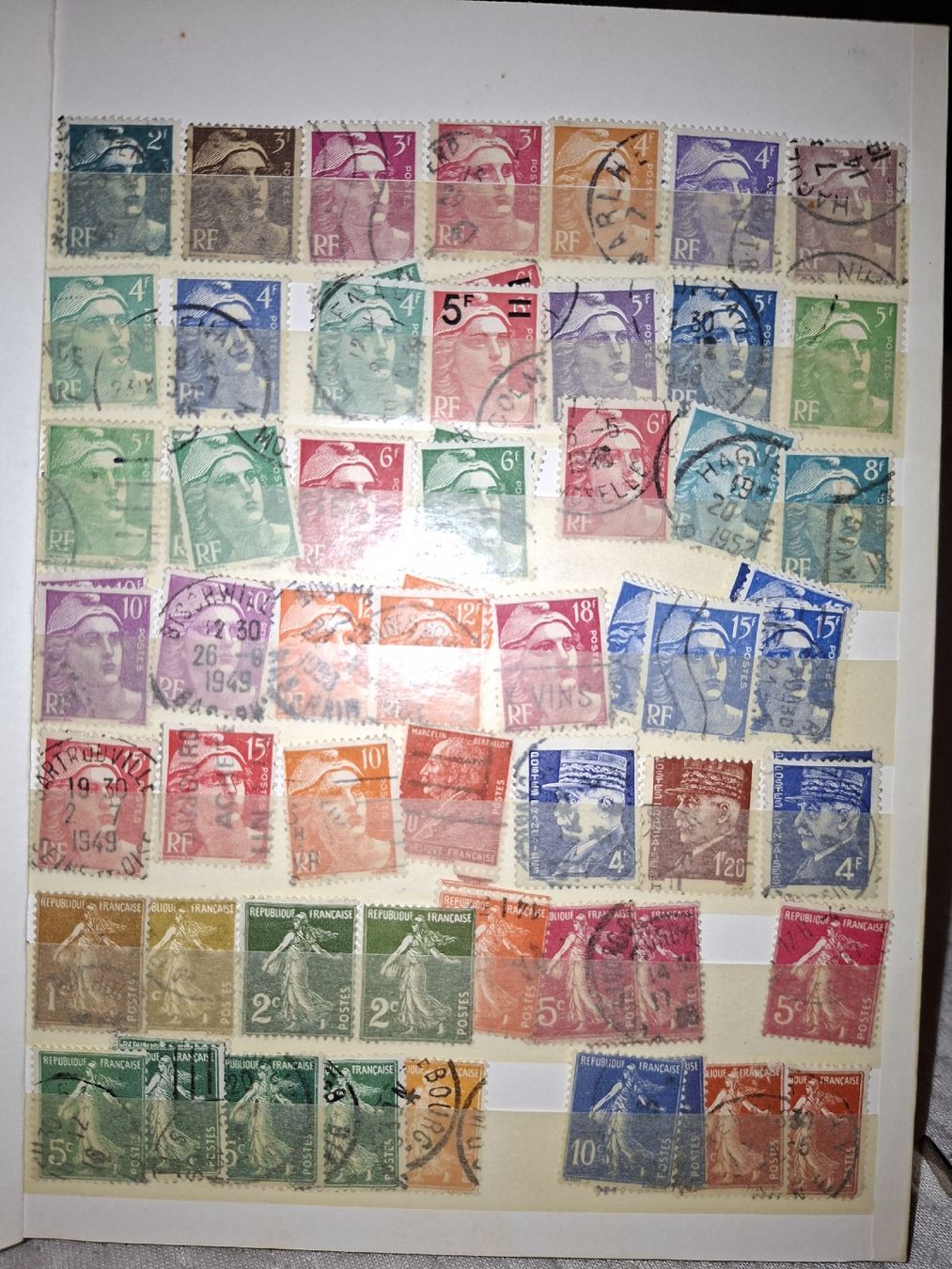 Alle Briefmarken: Sammlunh Frankreich  – Gebraucht aus Balgach von SIMEON27 8