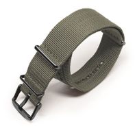 18mmNATO br.montre|Armbanduhr|Black pol.