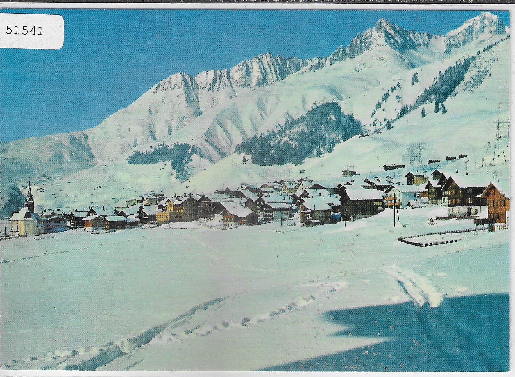 Cartoline postali: Sedrun - Generalansicht im Winter – Usato da Ettingen venduto da Kartenplanet