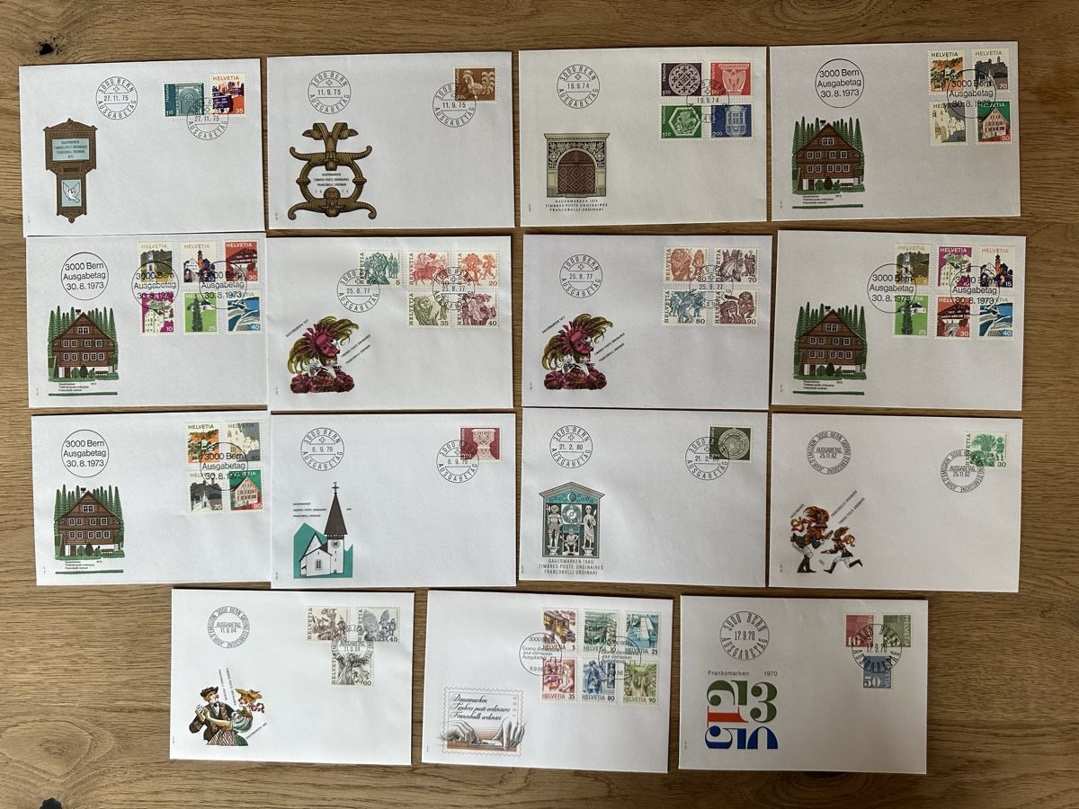 Tous les timbres: Schweiz - 15x FDC DAUERMARKEN – D'occasion à Schmitten / FR par Samsara169