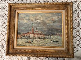Ölgemälde Venedig Tempete, Jean Rigaud 93 (141)